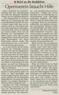 Chamer-Zeitung, Leserbrief 12.2.2019